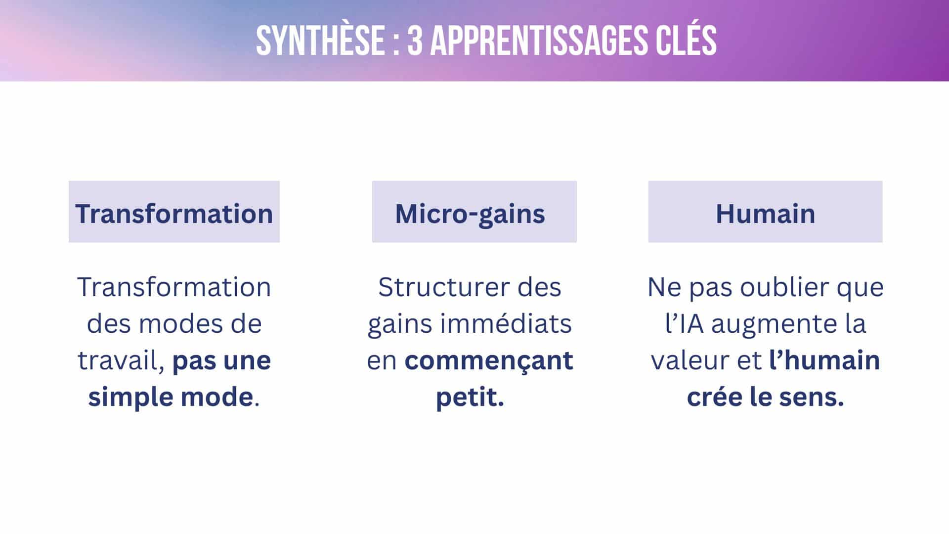 conclusion master class 3 actions ia